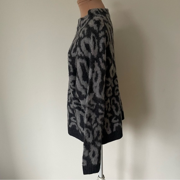 By Malene Birger Soft Jacquard Fensia Dark Grey Melange Alpaca Wool Pullover M - Picture 3 of 9